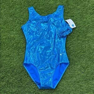 Destira Shiny Gymnastics Leotard with Matching scrunchie